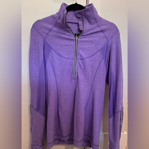 Lululemon Purple Quarter-Zip Pullover Running Top
